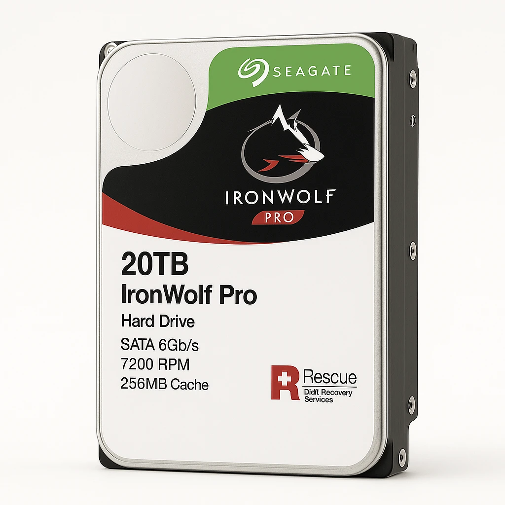 Seagate IronWolf Pro ST20000NT001 - Disco duro - 20 TB - interno - 3.5" - SATA 6Gb/s - 7200 rpm - búfer: 256 MB - con Recuperación de datos Seagate Rescue de 3 años