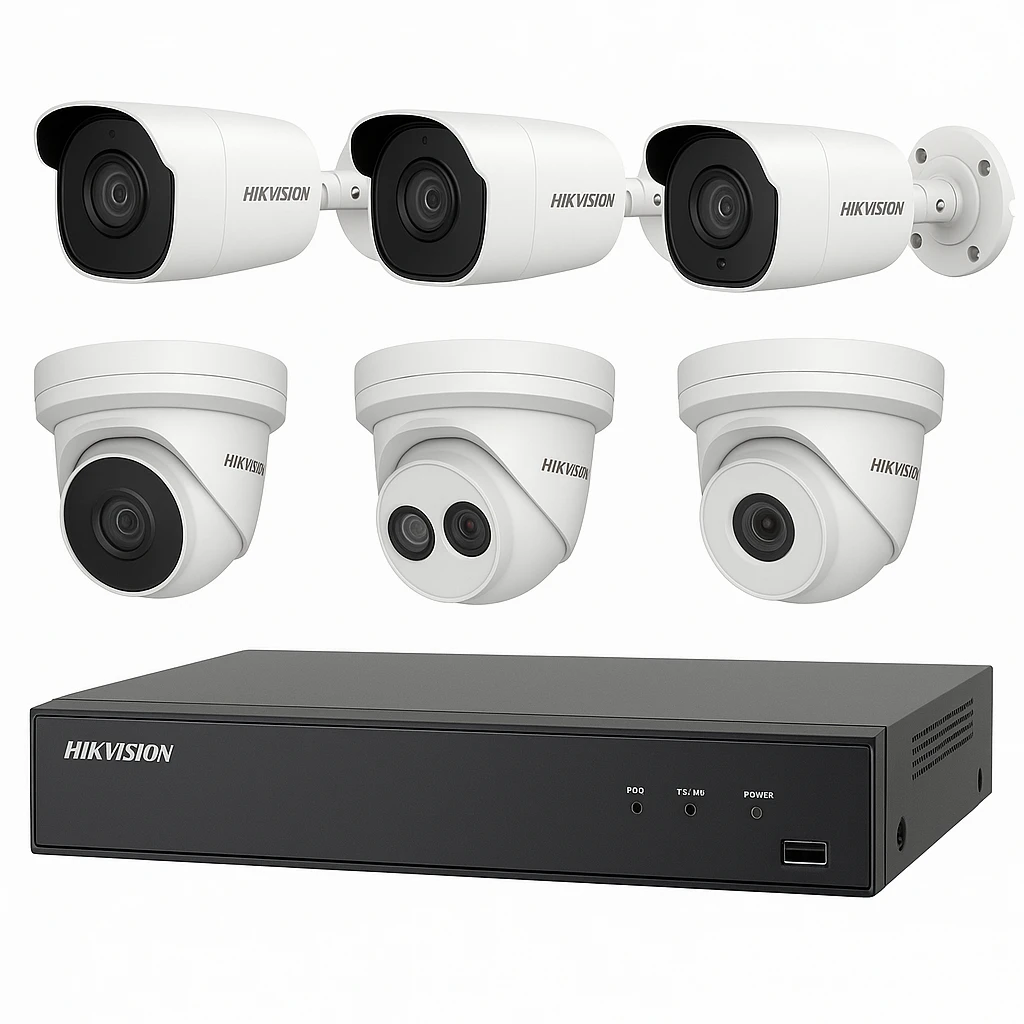 Hikvision - DVR + camera(s) - 8CH+ 3* Bullet + 3* Turret