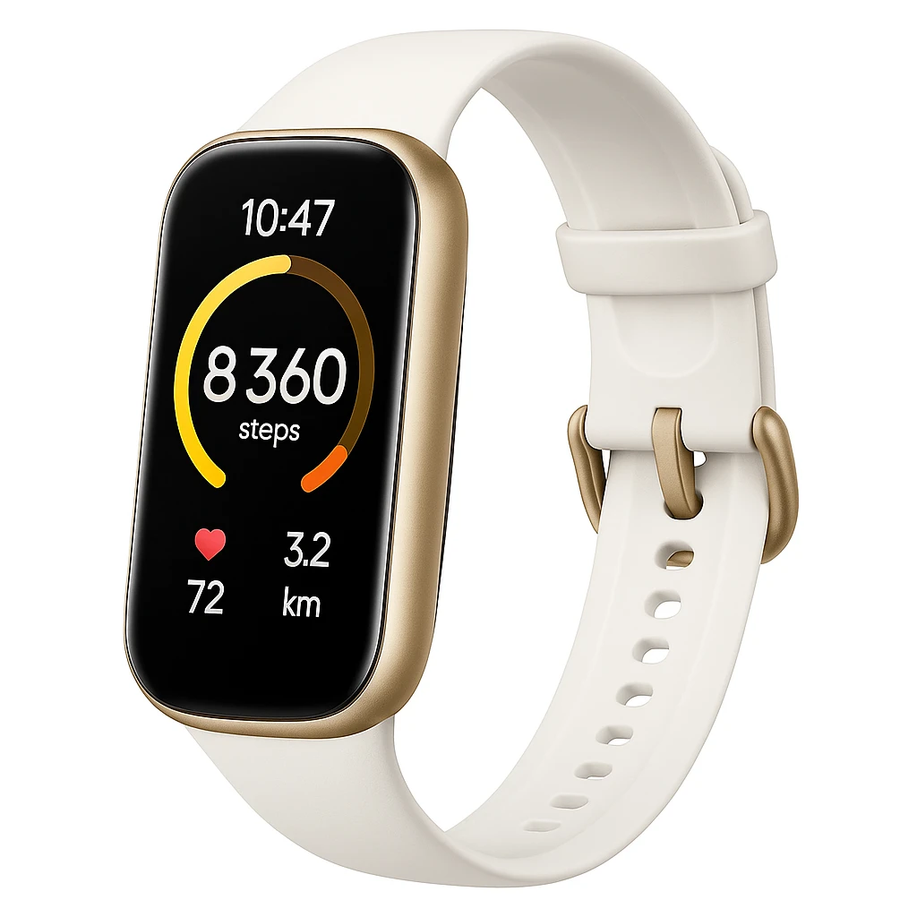Xiaomi Smart Band 8 - Oro champán - rastreador de actividad con banda - TPU - blanco - tamaño de la muñeca: 135-210 mm - pantalla luminosa 1.62" - Bluetooth - 27 g