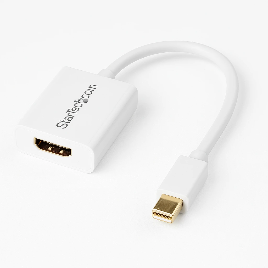 StarTech.com Adaptador de Vídeo Mini DisplayPort a HDMI - Cable Conversor - Hembra HDMI - Macho Mini DP - 1920x1200 - Pasivo - Blanco - Adaptador de vídeo - Mini DisplayPort macho a HDMI hemb