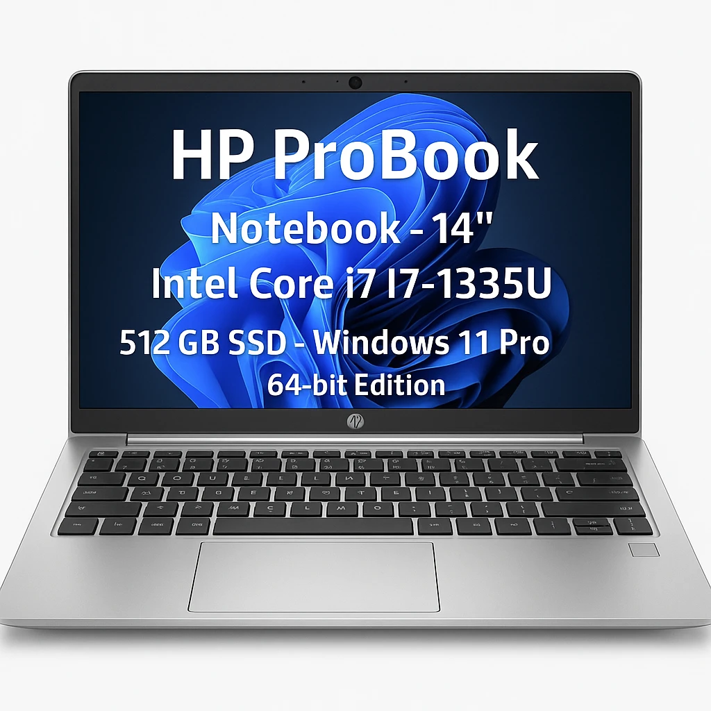 HP ProBook - Notebook - 14" - Intel Core i7 I7-1335U - 512 GB SSD - Windows 11 Pro 64-bit Edition