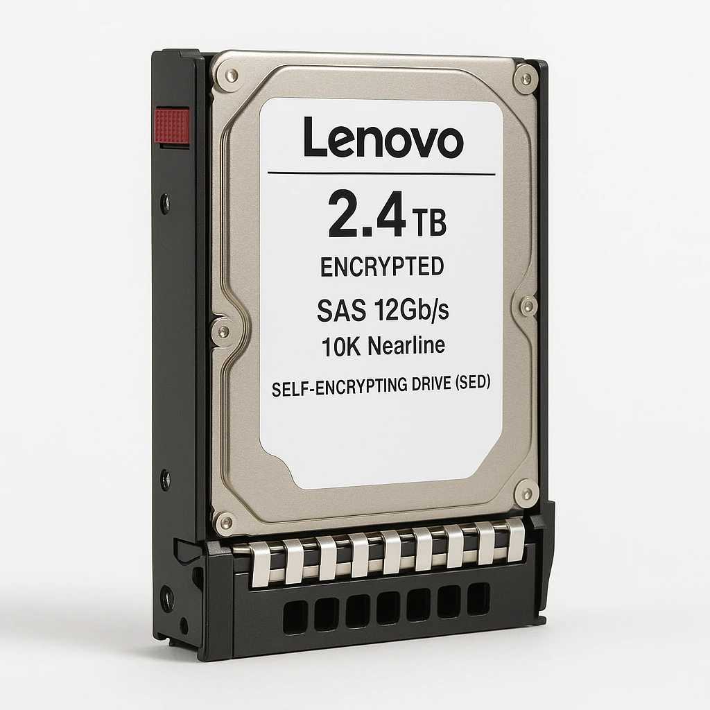 Lenovo 512e - Disco duro - cifrado - 2.4 TB - hot-swap - 2.5" - SAS 12Gb/s - 10000 rpm - FIPS - Self-Encrypting Drive (SED) - para ThinkSystem SD530; SR630; SR630 V2; SR645; SR650; SR650 V2; 