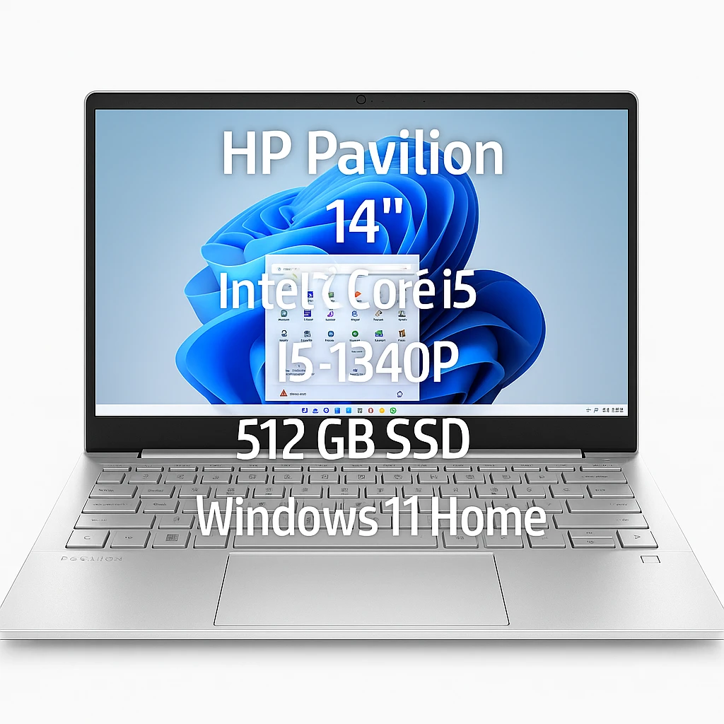 HP Pavilion 14-eh1002la - Notebook - 14" - Intel Core i5 I5-1340P - 512 GB SSD - Windows 11 Home - Silver