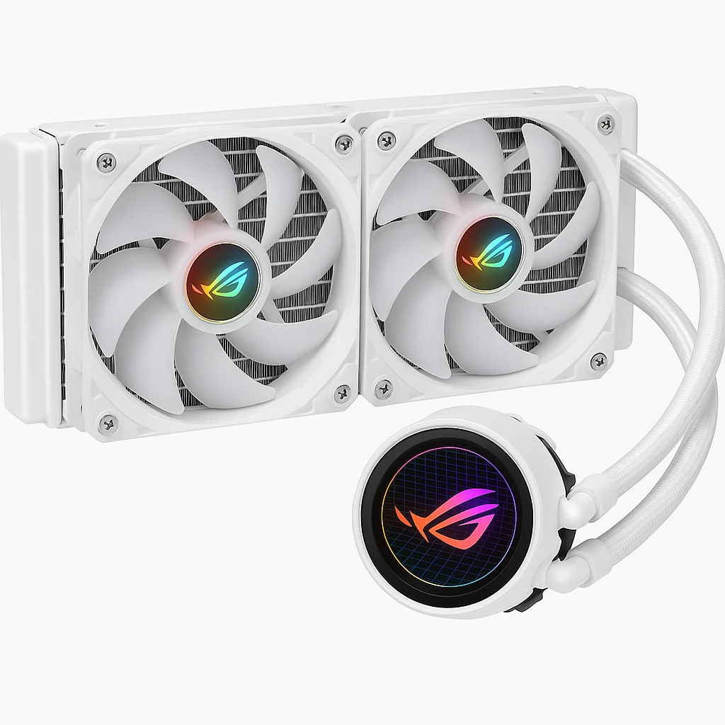 ASUS ROG RYUO III 240 ARGB - White Edition - sistema de refrigeración líquida del procesador - (para: AM4, LGA1200, LGA1700, AM5, LGA115x Socket) - cobre - 120 mm - blanco