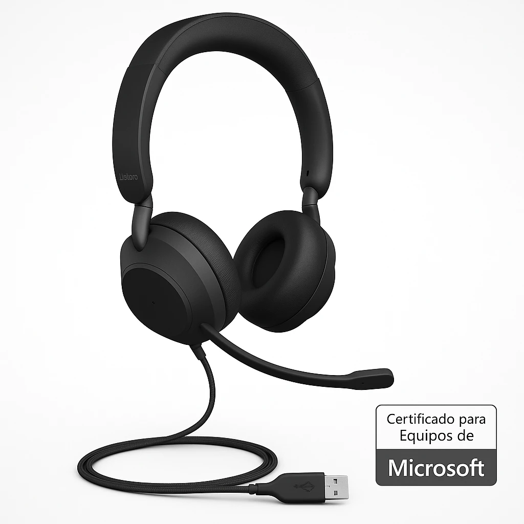 Jabra Evolve2 40 SE MS Stereo - Auricular - en oreja - cableado - USB-A - aislamiento de ruido - Certificado para Equipos de Microsoft