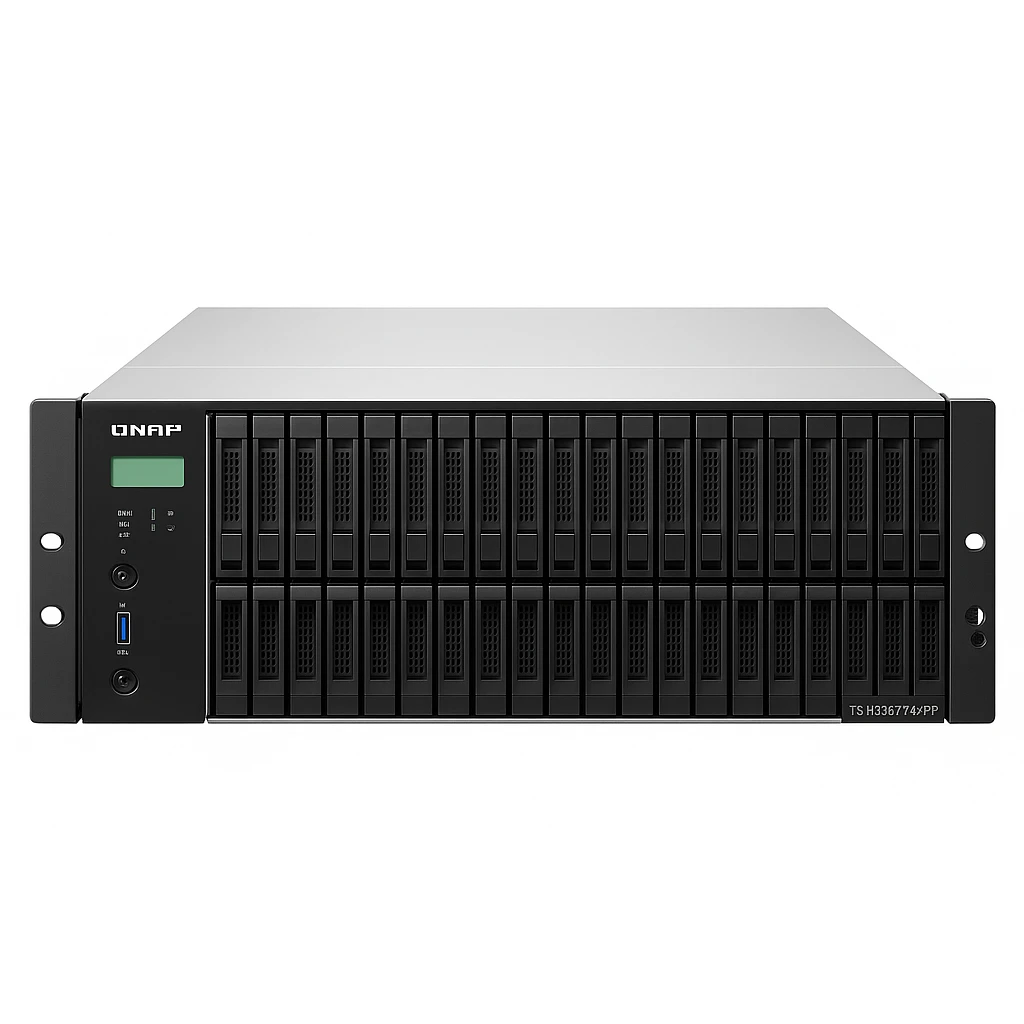 QNAP TS-H2287XU-RP - Servidor NAS - 22 compartimentos - montaje en bastidor - SATA 6Gb/s - RAID 0, 1, 5, 6, 10, 50, 60, JBOD, TM, RAID TP - RAM 32 GB - 2.5 Gigabit Ethernet / 10 Gigabit Ether