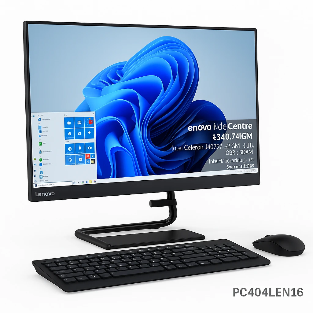 Lenovo IdeaCentre A340-24IGM - All-in-one - Intel Celeron J4025 / 3.2 GHz - DDR4 SDRAM - 1 TB HDD - 23.8" - Intel HD Graphics 4600 - Windows 11 Home - All black - Spanish