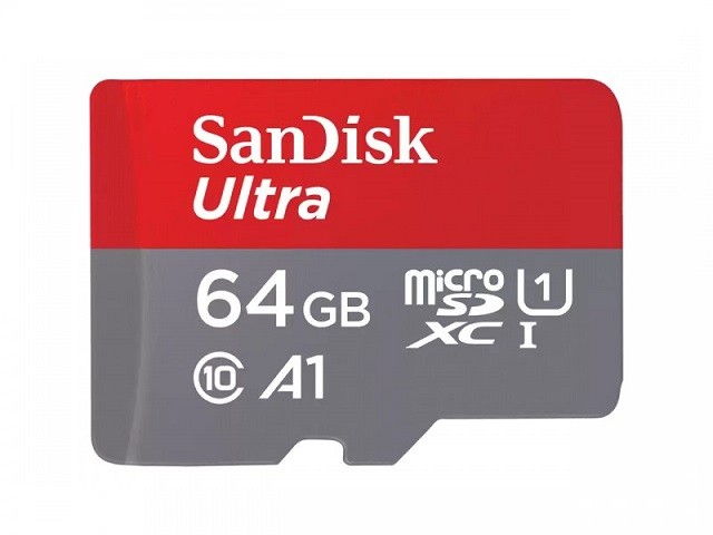 SanDisk Ultra - Tarjeta de memoria flash (adaptador microSDXC a SD Incluido) - 64 GB - A1 / UHS Class 1 / Class10 - microSDXC UHS-I