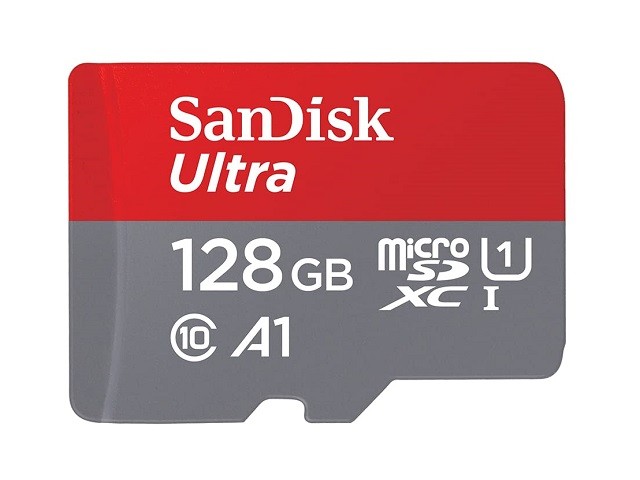 SanDisk Ultra - Tarjeta de memoria flash (adaptador microSDXC a SD Incluido) - 128 GB - A1 / UHS Class 1 / Class10 - microSDXC UHS-I