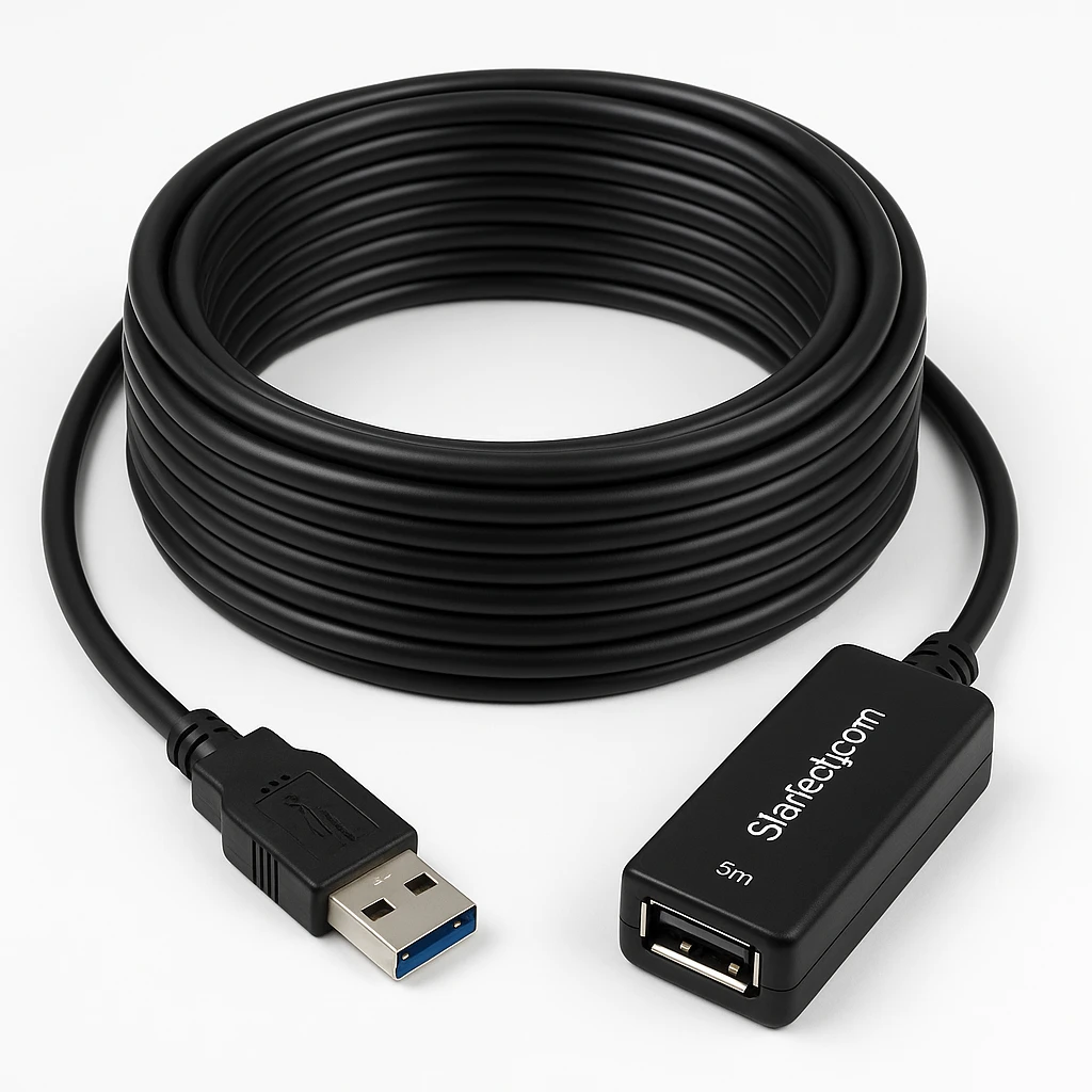 StarTech.com Cable Extensor Alargador USB 3.0 SuperSpeed Activo de 5m - USB A Macho a Hembra - Negro - Cable alargador USB - USB Tipo A (M) a USB Tipo A (H) - USB 3.0 - 5 m - activo - negro -