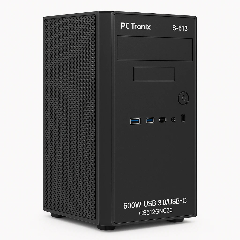 PCTronix - S-613 - Micro ATX - 600W USB 3.0/USB-C