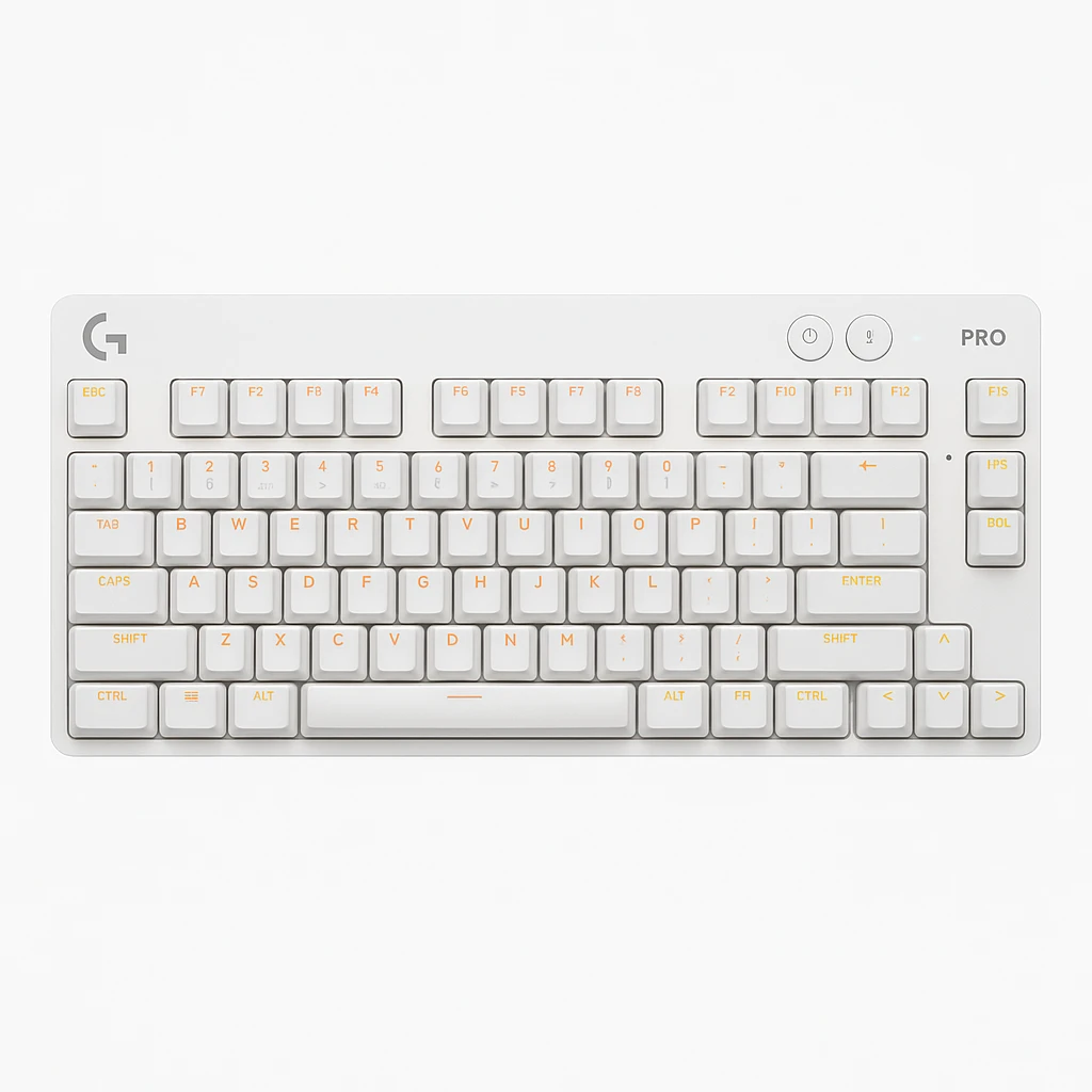 Logitech G PRO X TKL LIGHTSPEED Wireless Gaming Keyboard, Tactile Switches (GX Brown), White - Teclado - retroiluminación - inalámbrico - 2.4 GHz, Bluetooth - interruptor: GX Brown Tactile