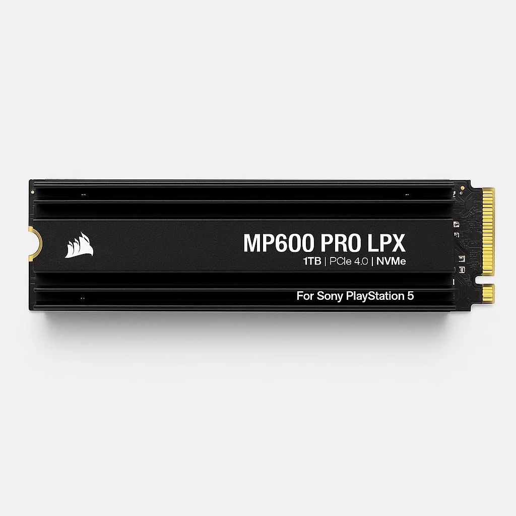 CORSAIR MP600 PRO LPX - SSD - 1 TB - interno - M.2 2280 - PCIe 4.0 x4 (NVMe) - AES de 256 bits - difusor de calor integrado - para Sony PlayStation 5