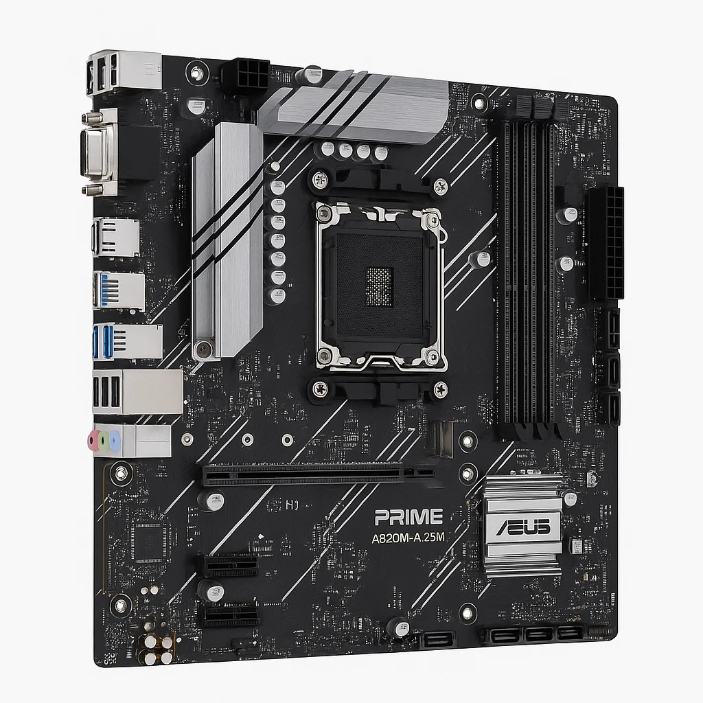 ASUS PRIME A620M-A-CSM - Placa base - micro ATX - Socket AM5 - AMD A620 Chipset - USB 3.2 Gen 1, USB 3.2 Gen 2, USB-C 3.2 Gen 1 - Gigabit LAN - Tarjeta gráfica (CPU necesaria) - HD Audio (8-c