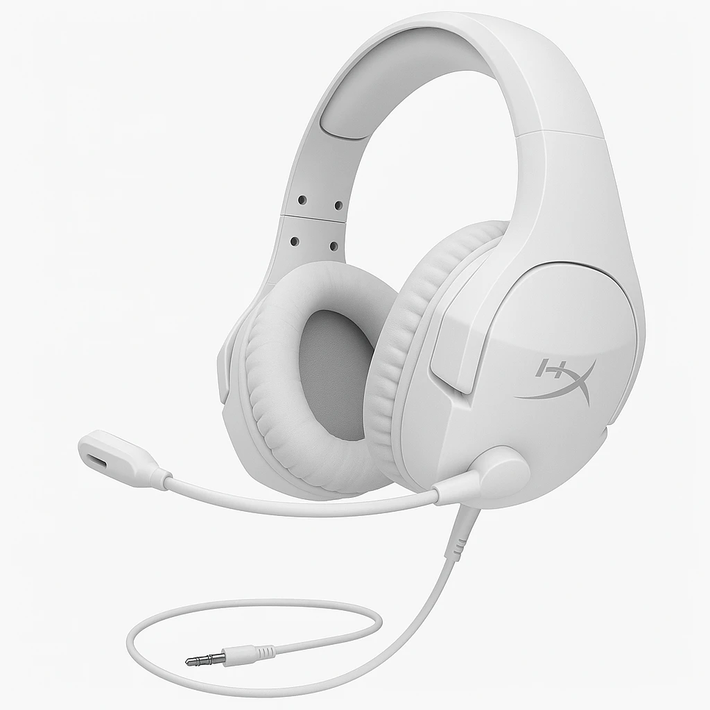 HyperX Cloud Stinger 2 - Gaming - auricular - tamaño completo - cableado - conector de 3,5 mm - blanco
