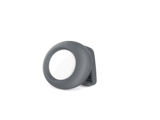 Belkin - Carcasa protectora para etiqueta Bluetooth antipérdida - con clip - gris oscuro - para Apple AirTag