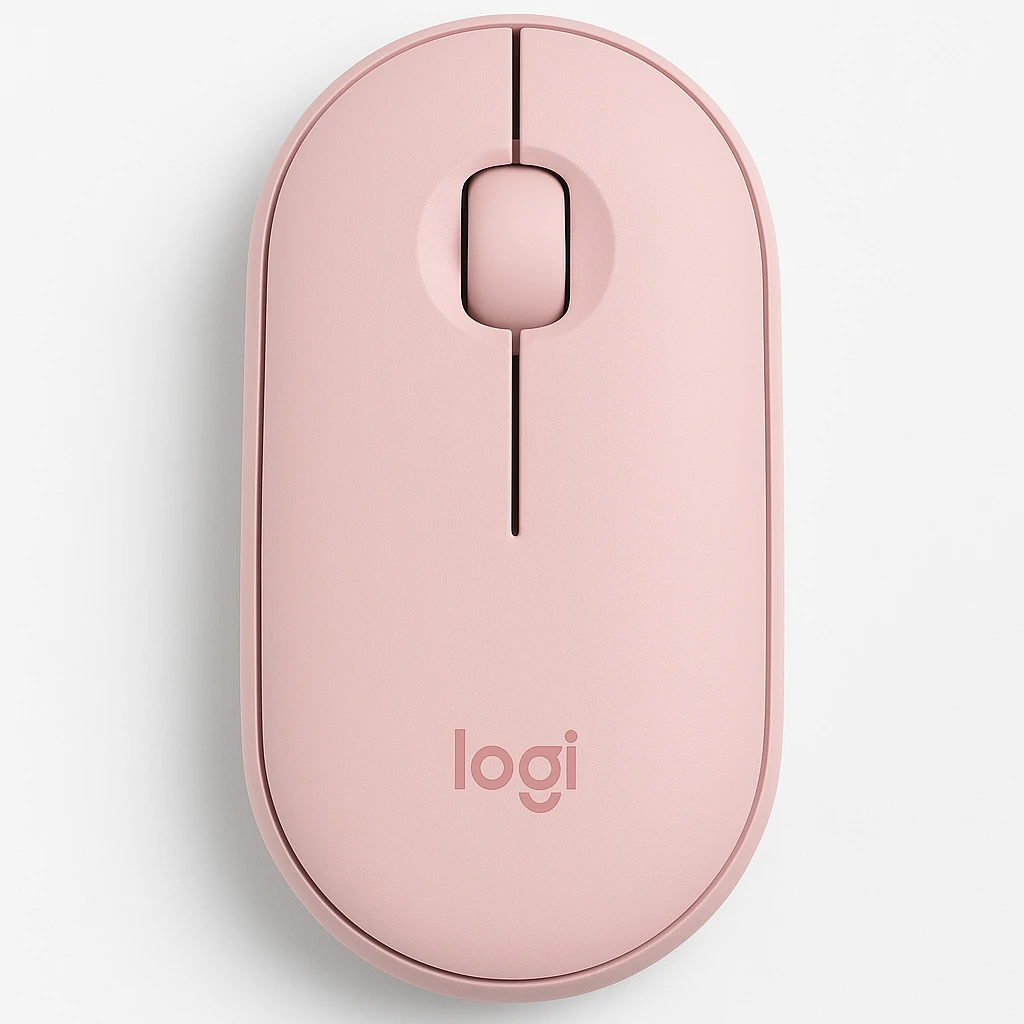 Logitech Pebble Mouse 2 M350s - Ratón - óptico - 3 botones - inalámbrico - Bluetooth - rosa