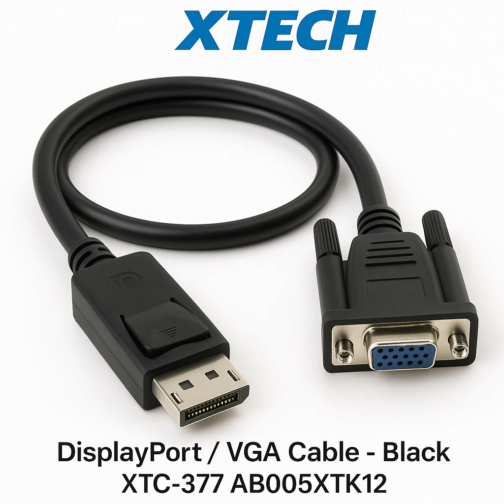 Xtech - DisplayPort / VGA Cable - Black - XTC-377