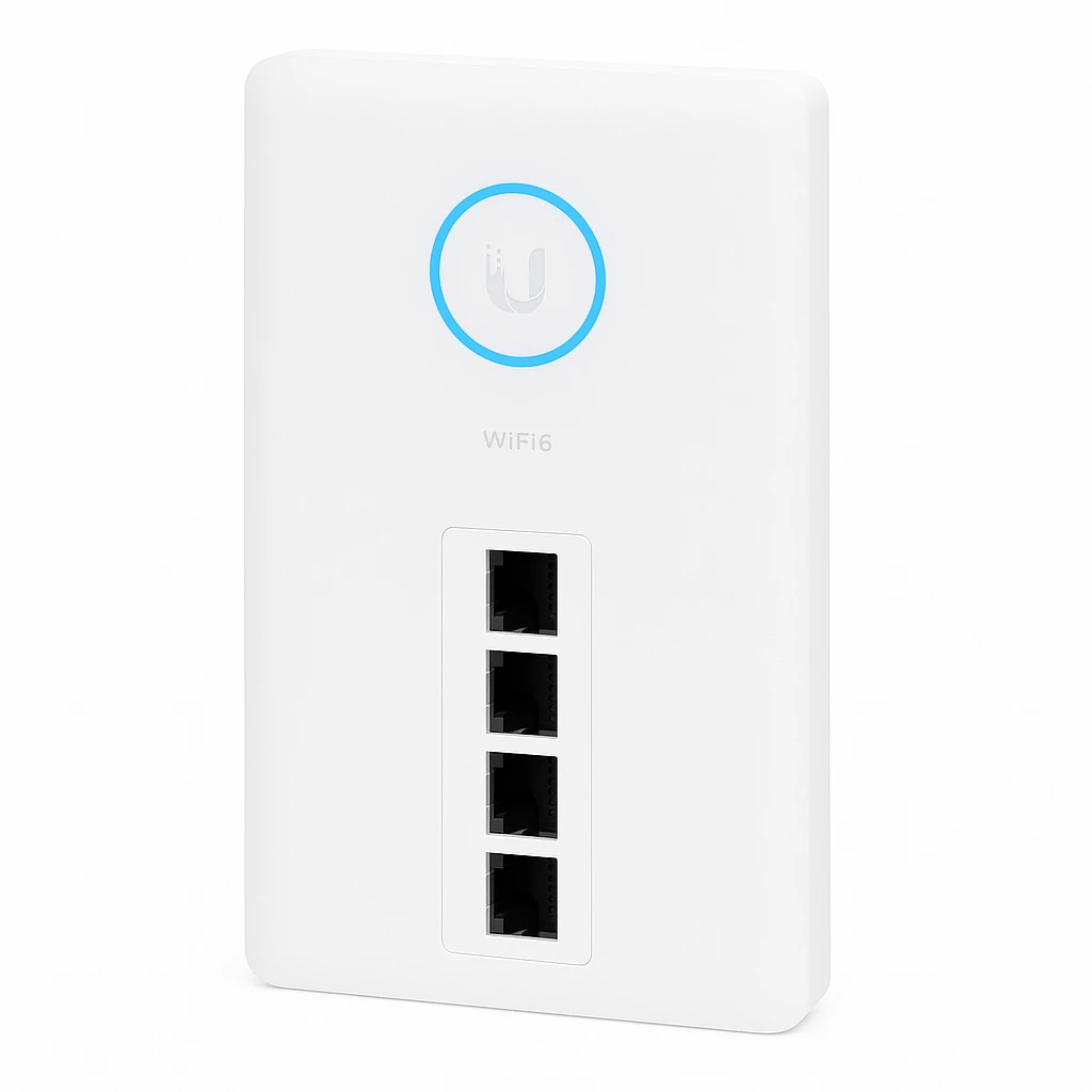 Ubiquiti UniFi U6 Enterprise - Punto de acceso inalámbrico - 4 puertos - Wi-Fi 6 - Wi-Fi 6E - 2.4 GHz, 5 GHz, 6 GHz - en pared
