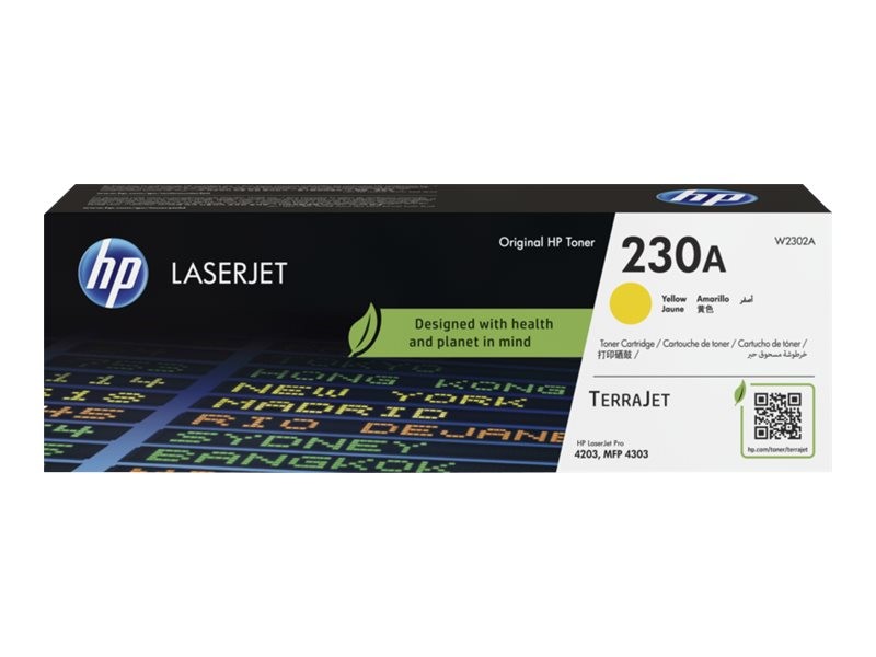 HP 230A - Amarillo - original - LaserJet - cartucho de tóner (W2302A) - para Color LaserJet Pro MFP 4301, MFP 4303
