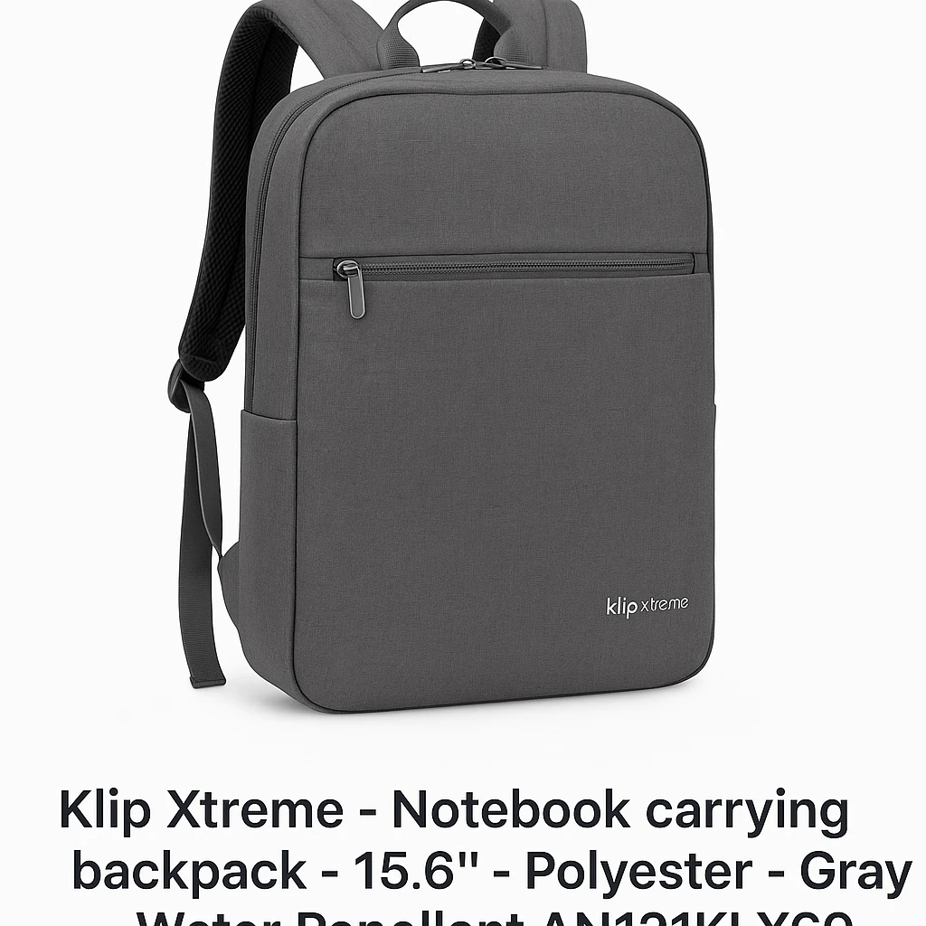 Klip Xtreme - Notebook carrying backpack - 15.6" - Polyester - Gray - Water Repellent