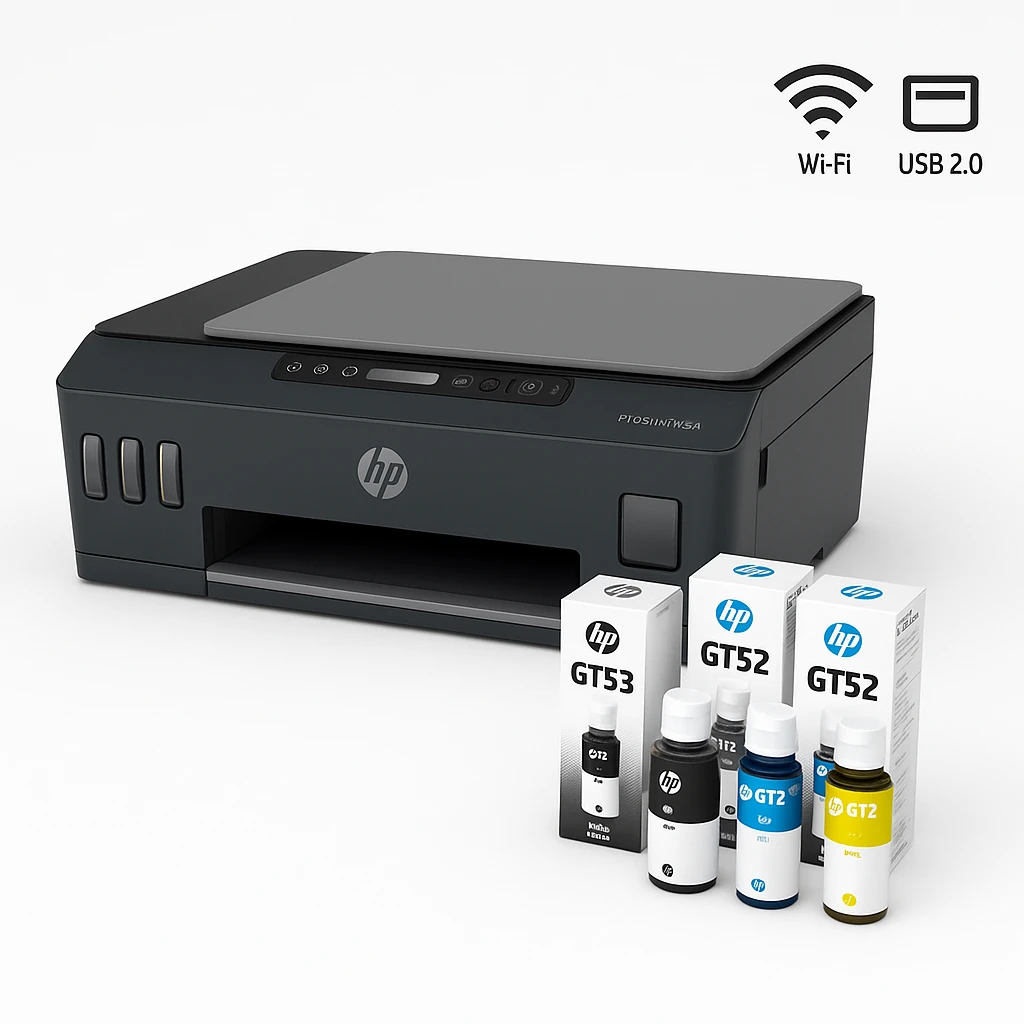 HP Smart Tank - Impresora / Escáner / Copiadora - Wi-Fi / USB 2.0 - Incluye insumos en cajas - imprime 6000 páginas color / 12000 blanco y negro