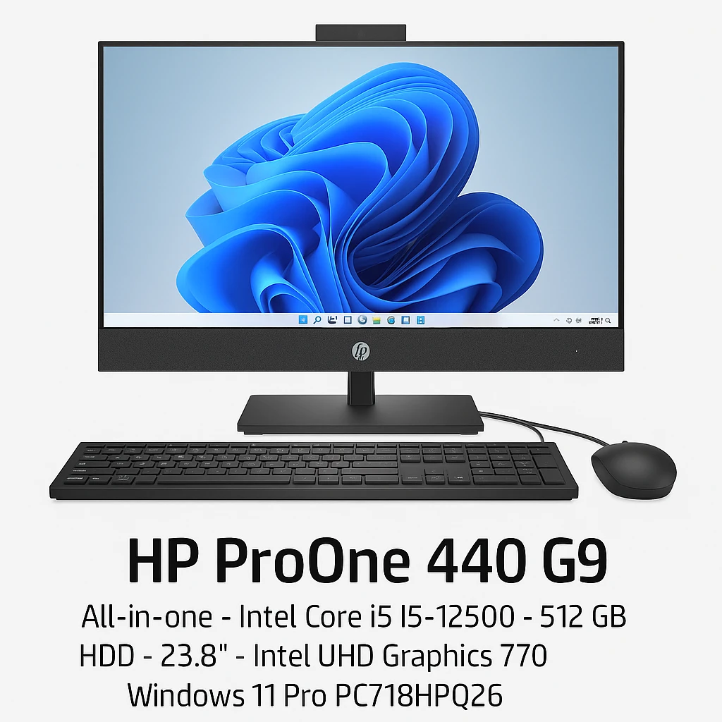 HP ProOne 440 G9 - All-in-one - Intel Core i5 I5-12500 - 512 GB HDD - 23.8" - Intel UHD Graphics 770 - Windows 11 Pro