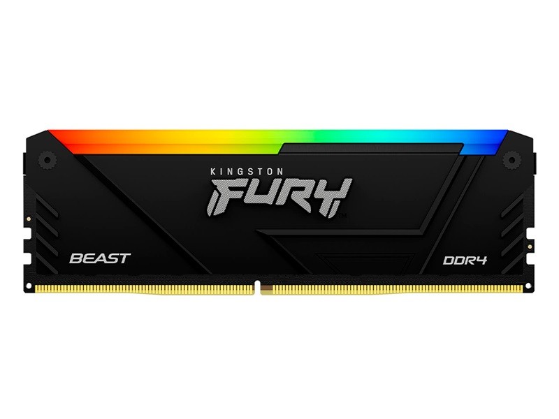 Kingston FURY Beast RGB - DDR4 - módulo - 8 GB - DIMM de 288 contactos - 3200 MT/s / PC4-25600 - CL16 - 1.35 V - sin búfer - no ECC - negro