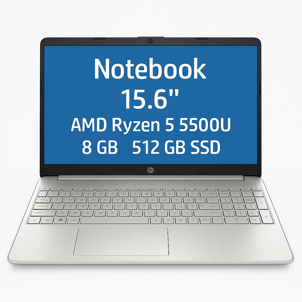 HP - Notebook - 15.6" - AMD Ryzen 5 5500U - 8 GB - 512 GB SSD