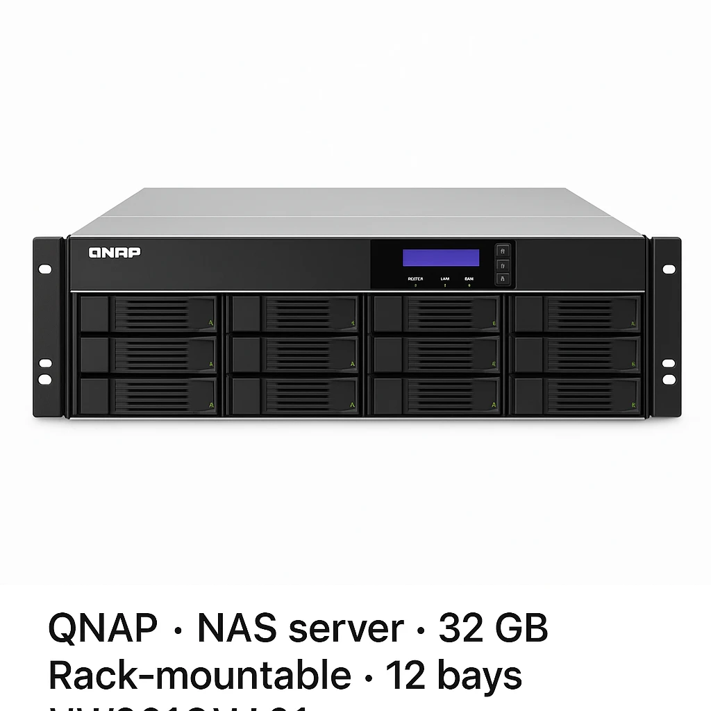 QNAP - NAS server - 32 GB - Rack-mountable - 12 bays
