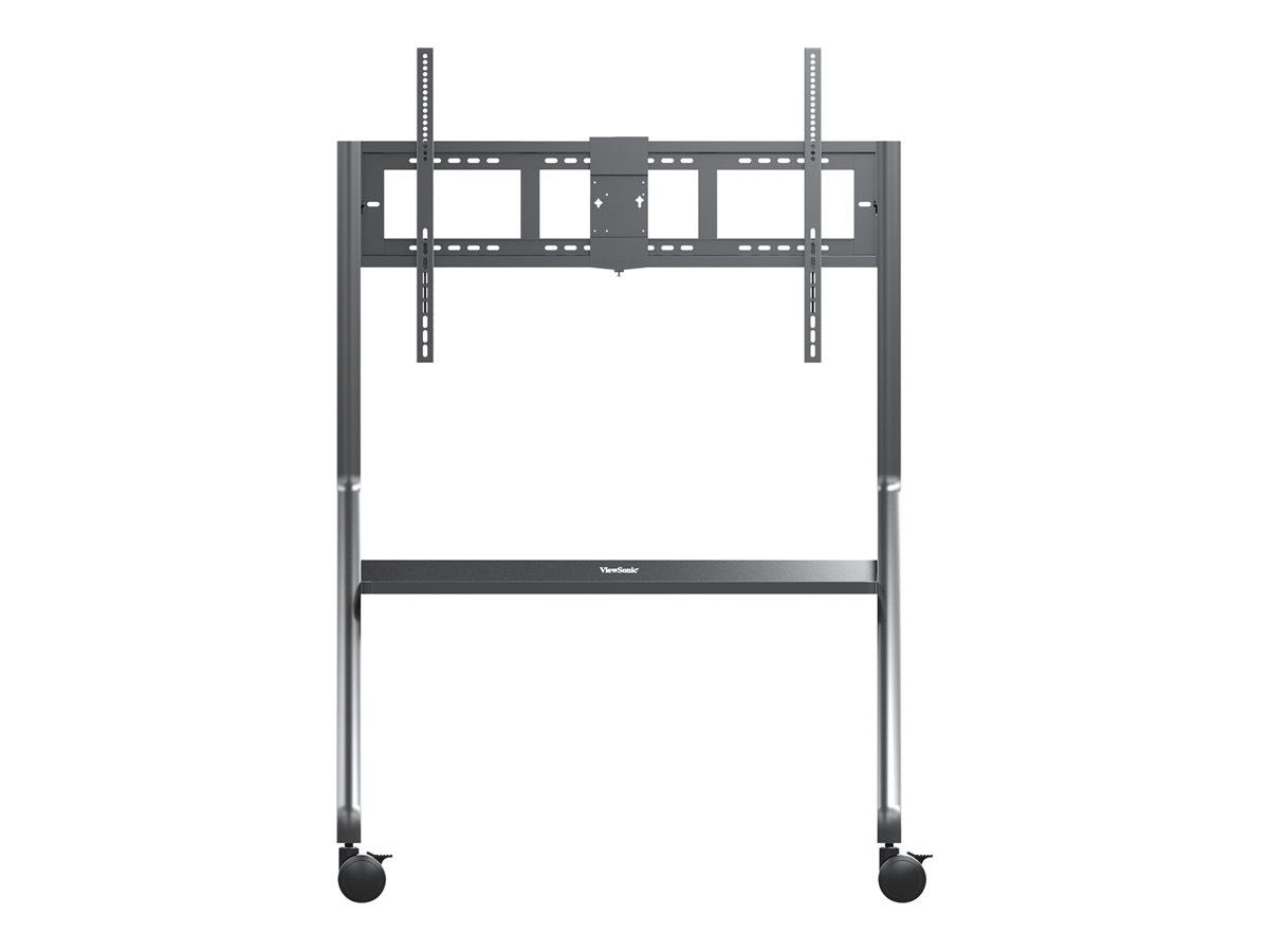 ViewSonic VB-STND-009 - Carrito - para pantalla LCD/panel plano interactivo - carro delgado - ruedas de acero, poliuretano (PU) - tamaño de pantalla: 65"-105" - interfaz de montaje: hasta 100