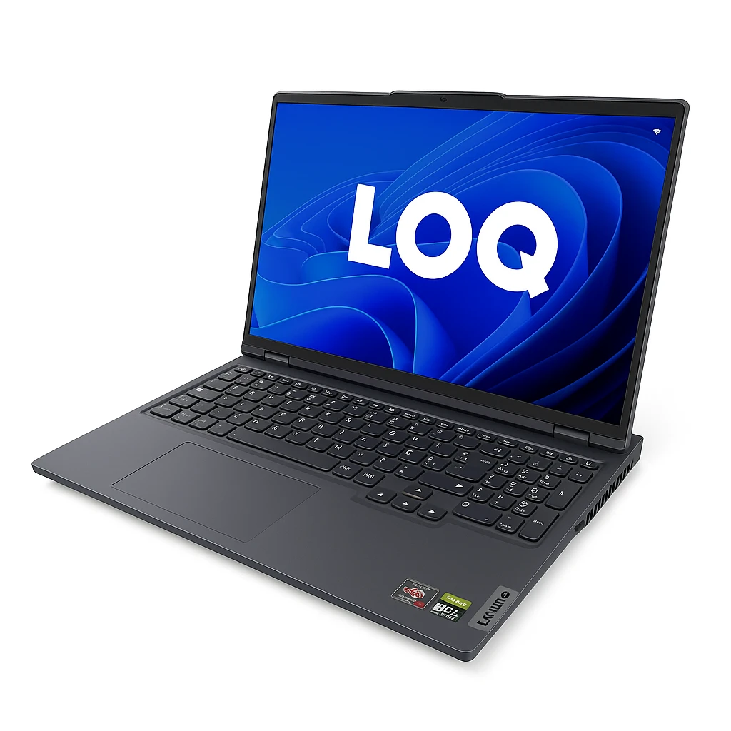 Lenovo LOQ 15ARP9 - Notebook - 15.6" - 1980 x 1080 LCD - AMD Ryzen 7 7435HS / 4.4 GHz - 24 GB - DDR5 SDRAM - 512 GB SSD - NVIDIA GeForce RTX 4050 - Windows 11 Home - Luna Grey - Spanish - 1-y