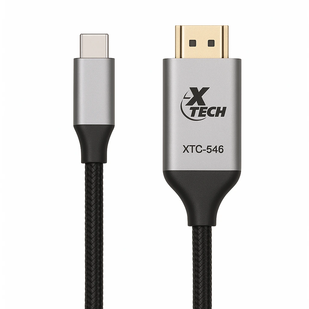 Xtech - USB cable - USB Type C - HDMI - 1.8 m - Black & silver - C male to HDMI male XTC-546