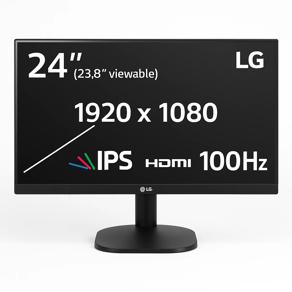 LG 24MS500-B - 23.8" - 1920 x 1080 - IPS - HDMI - 100Hz