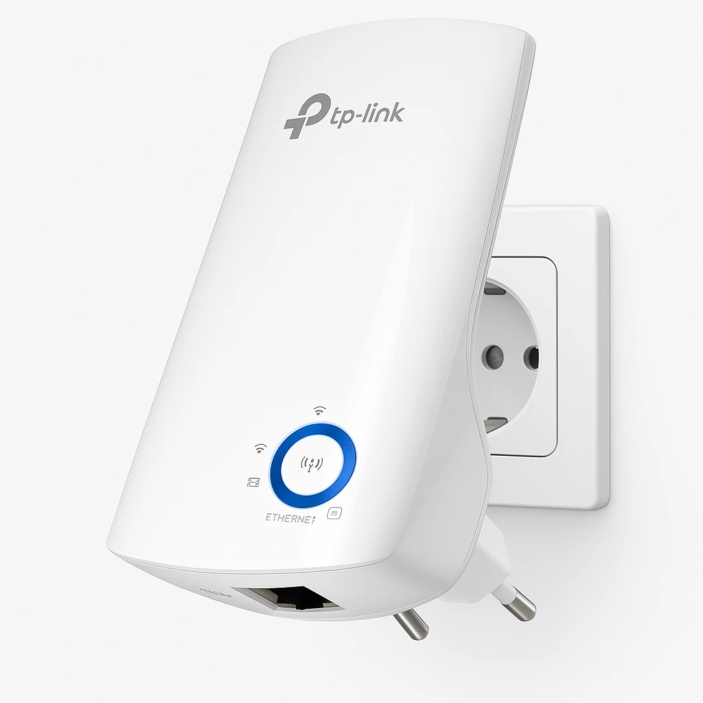 TP-Link TL-WA850RE - Extensor de alcance Wi-Fi de 300 Mbps - 300Mbps a 2.4GHz-2 × antenas internas - 1 × puerto de 10/100 Mbps - enchufado a la pared