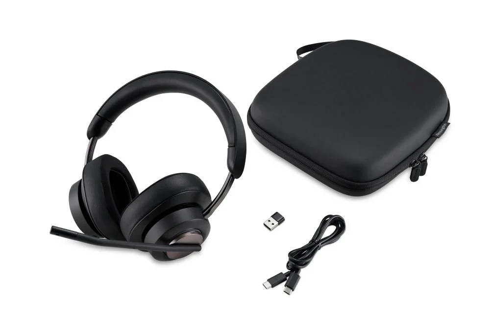 Kensington - H3000 - Auricular - Para Ordenador / Para Tablet / Para Teléfono móvil - Inalámbrico - Bluetooth - Negro - Cancelación de Ruido