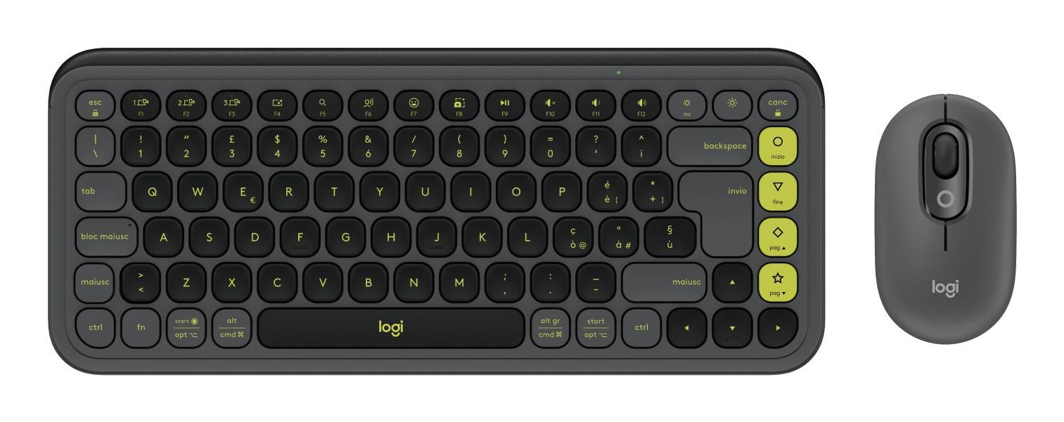 Logitech - Pop Icon Combo - Keyboard and mouse set - Spanish - Graphite 