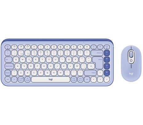 Logitech Pop Icon Combo - Keyboard and mouse set - Spanish (Latin American) - Lilac