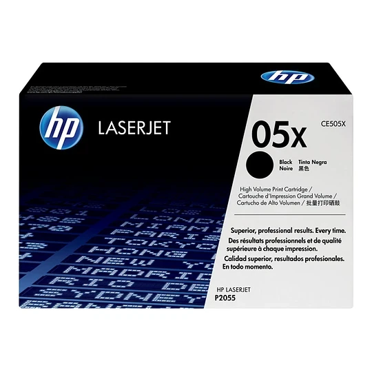 HP 05X - Alto rendimiento - negro - original - LaserJet - cartucho de tóner (CE505X) - para LaserJet P2055, P2055d, P2055dn, P2055x