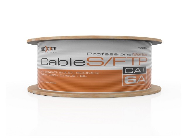 Nexxt Enterprise Cat6A S/FTP Cable 4P 23AWG LSZH 305m GR