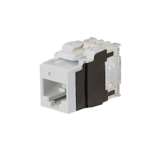 Panduit NetKey Category 6A Punchdown Jack Module - Modular insert - RJ-45 - white