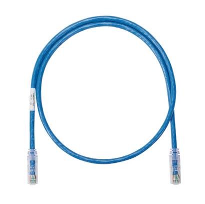 Panduit NetKey - Patch cable - RJ-45 (M) to RJ-45 (M) - 2.1 m - foiled unshielded twisted pair (F/UTP) - CAT 6a - IEEE 802.3af/IEEE 802.3at/IEEE 802.3bt - booted, snagless, stranded - blue