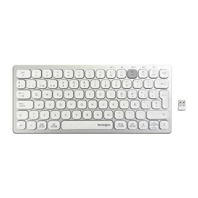 Kensington - Teclado - Inalámbrico - Bluetooth - Blanco