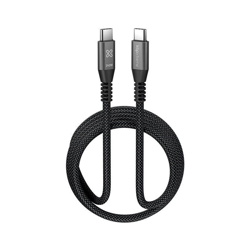 Klip Xtreme - USB cable - 24 pin USB-C - 1.8 m - Black - 240W Braided Fast Charging