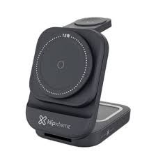 Klip Xtreme KDC-150 - Charging stand / battery charger - 15 Watt - 24 pin USB-C - Cellular phone / Wireless earbuds / Apple AirPods / Apple Watch - Wireless - Para Smartphones