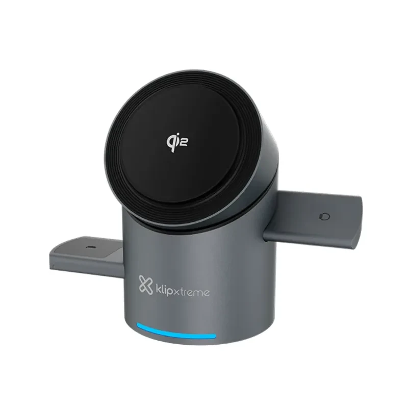 Klip Xtreme - Charging stand / battery charger - 15 Watt - 24 pin USB-C - Cellular phone / Wireless earbuds / Apple AirPods / Apple Watch - Wireless - Para Smartphones