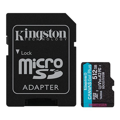 Kingston - Flash memory card - microSDHC - 512GB microSDXC Canvas Go Plus