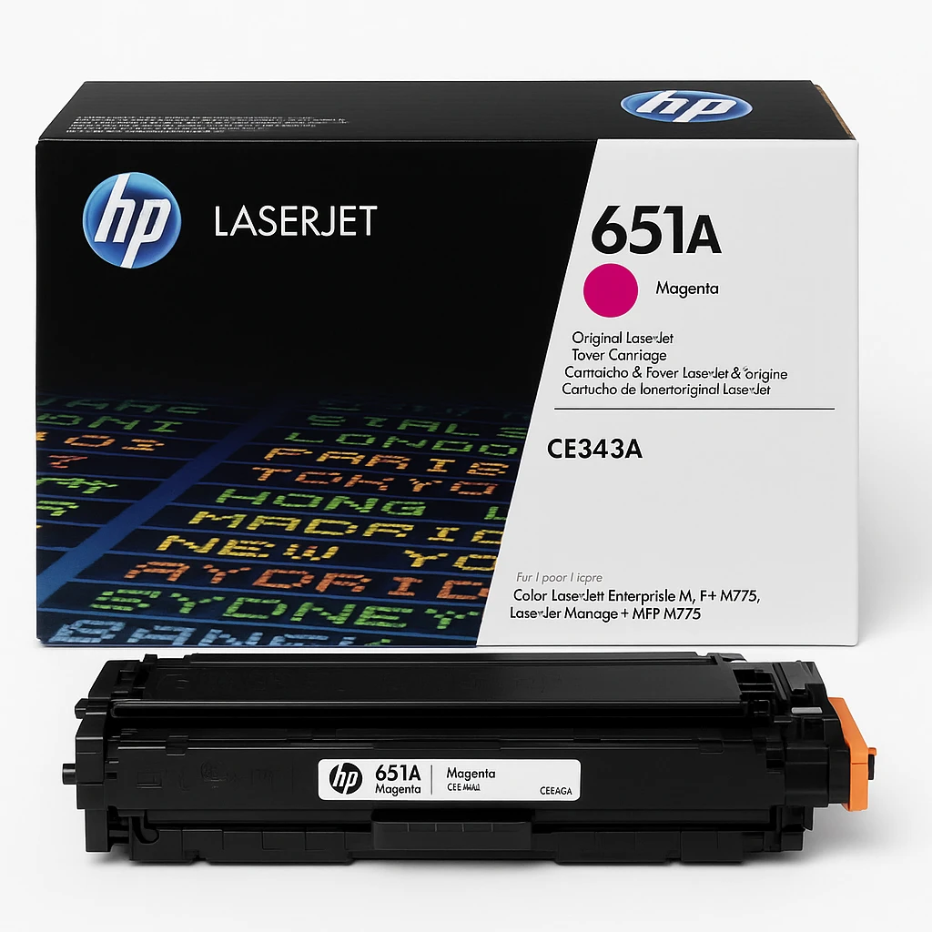 HP 651A - Magenta - original - LaserJet - cartucho de tóner (CE343A) - para Color LaserJet Enterprise MFP M775; LaserJet Managed MFP M775