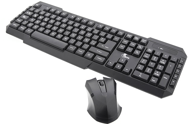 Xtech - MM Keyboard wls, mouse wls, mouse pad XL and USB 3.0 Hub Kit - Spanish - Wireless / Wired - 2.4 GHz / USB - Black - XTK-320S